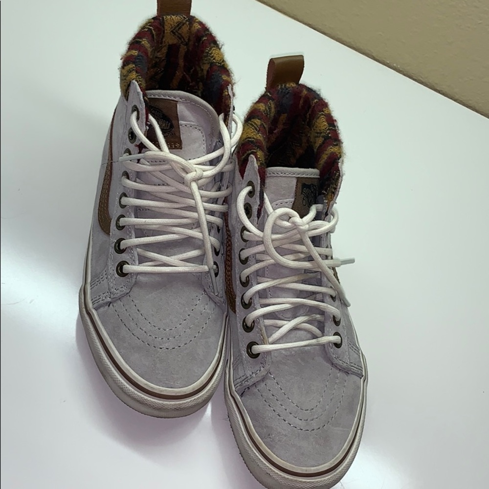 High top grey suede Vans